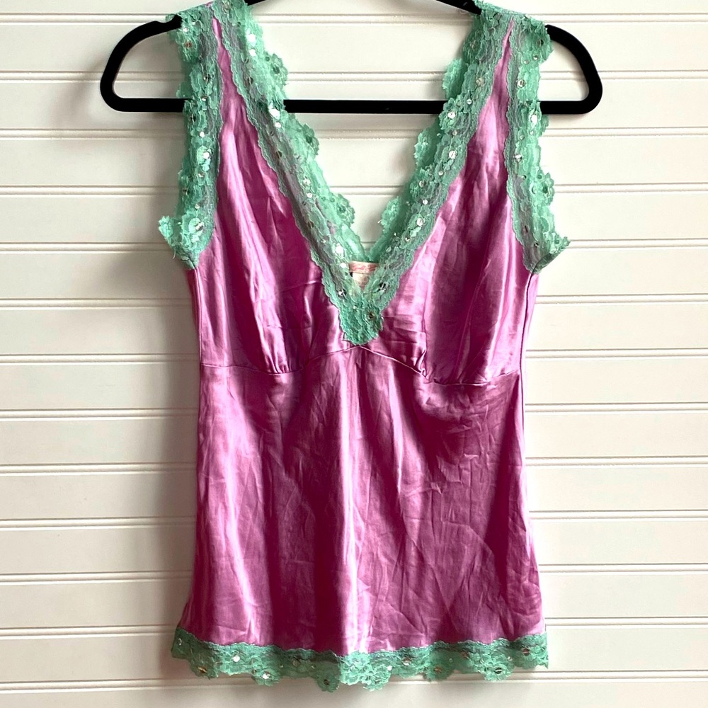 VTG Very Rare Gold Hawk Silk Camisole - Picture 9 of 9